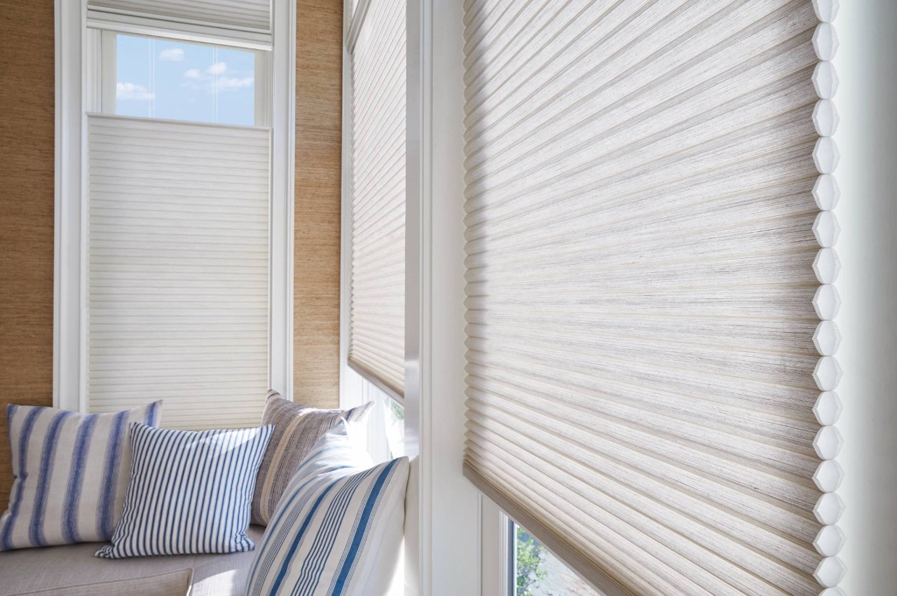 Motorized Duette® Cellular Shades with Hunter Douglas PowerView® Automation near Quincy, Illinois (IL)